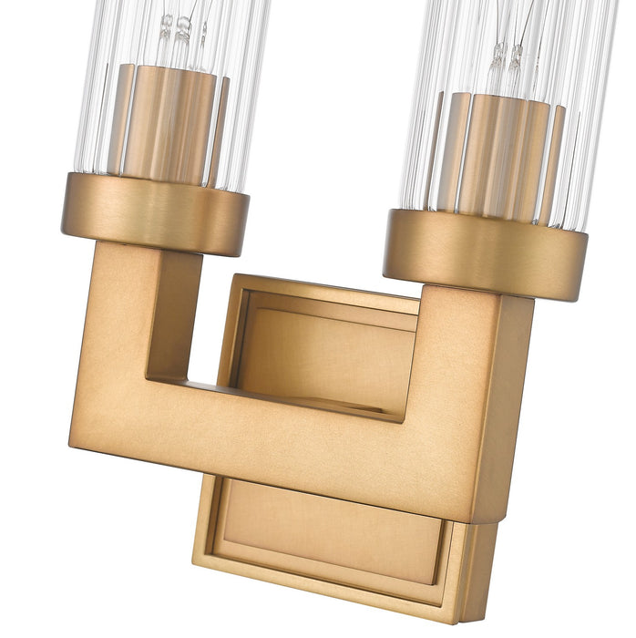Z-Lite 740-2S-RB Two Light Wall Sconce, Rubbed Brass