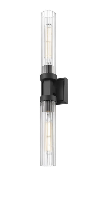 Z-Lite 740-2W-MB Two Light Wall Sconce, Matte Black