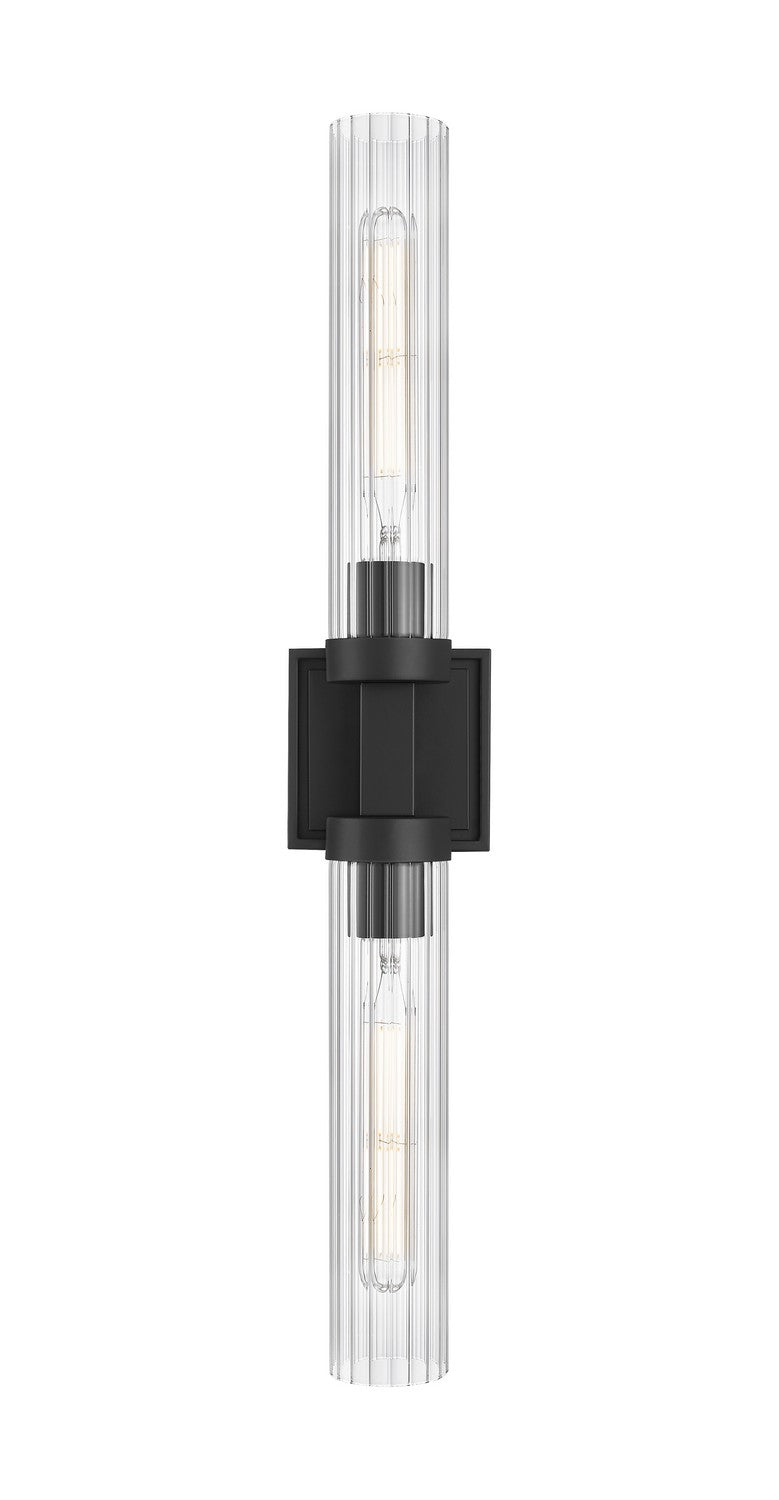 Z-Lite 740-2W-MB Two Light Wall Sconce, Matte Black