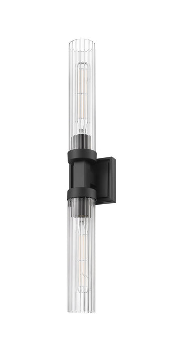 Z-Lite 740-2W-MB Two Light Wall Sconce, Matte Black