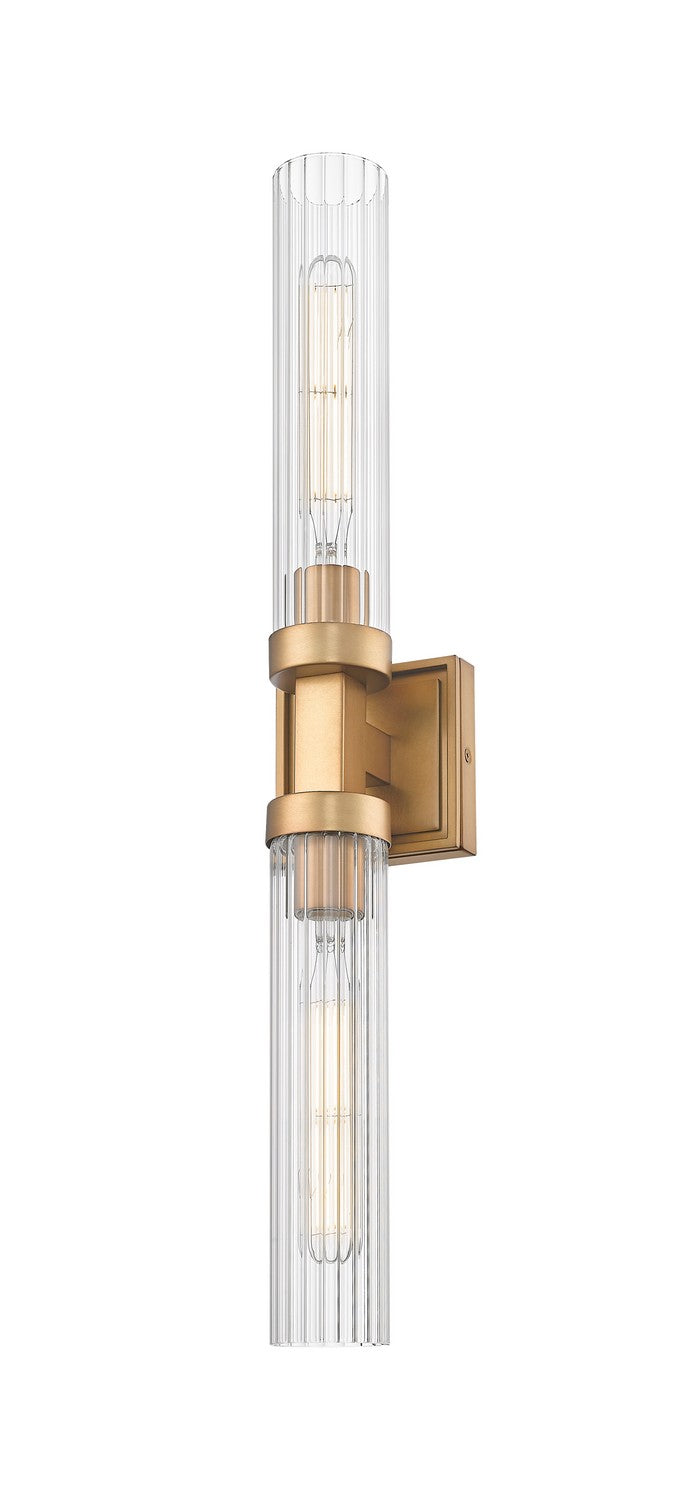 Z-Lite 740-2W-RB Two Light Wall Sconce, Rubbed Brass