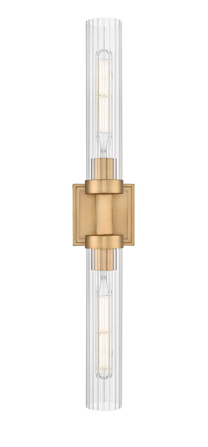 Z-Lite 740-2W-RB Two Light Wall Sconce, Rubbed Brass