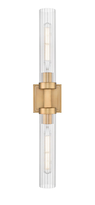 Z-Lite 740-2W-RB Two Light Wall Sconce, Rubbed Brass