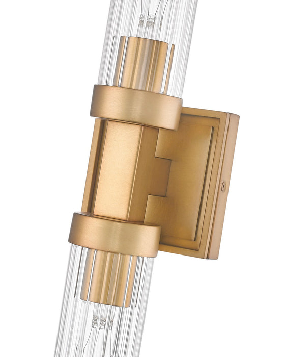 Z-Lite 740-2W-RB Two Light Wall Sconce, Rubbed Brass