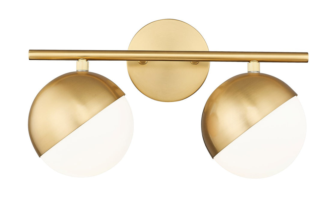 Z-Lite 7517-2V-MGLD Two Light Vanity, Modern Gold