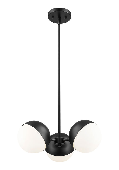 Z-Lite 7517-3MB Three Light Chandelier, Matte Black