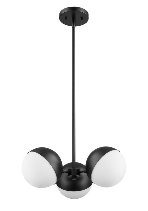 Z-Lite 7517-3MB Three Light Chandelier, Matte Black