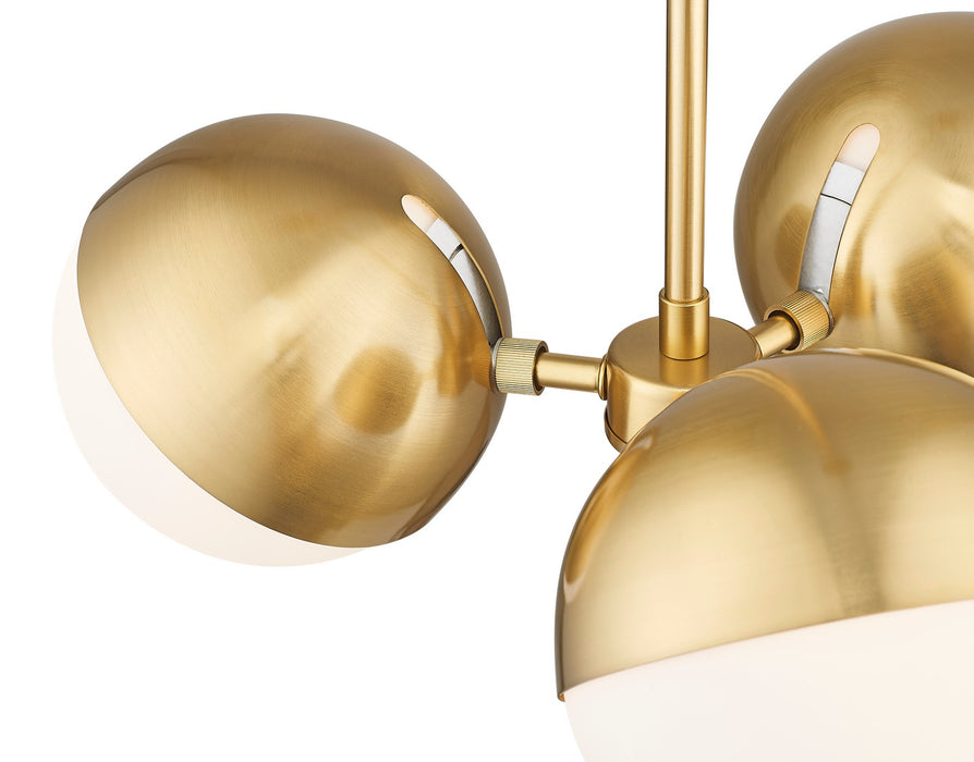 Z-Lite 7517-3MGLD Three Light Chandelier, Modern Gold