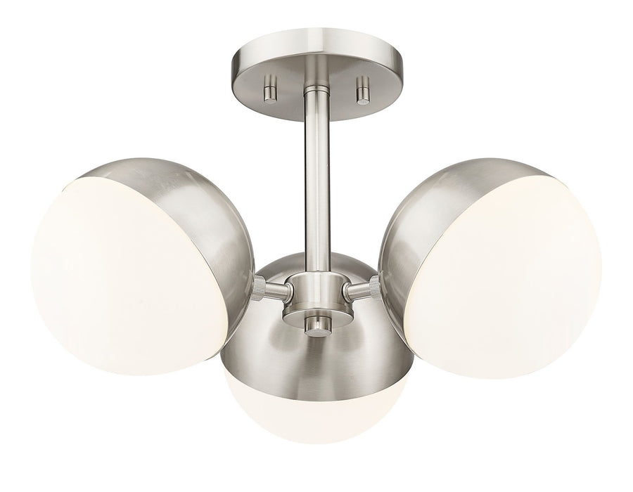 Z-Lite 7517-3SF-BN Three Light Semi Flush Mount, Brushed Nickel