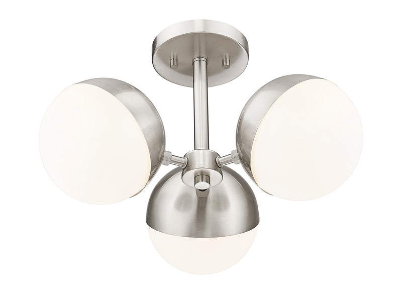 Z-Lite 7517-3SF-BN Three Light Semi Flush Mount, Brushed Nickel