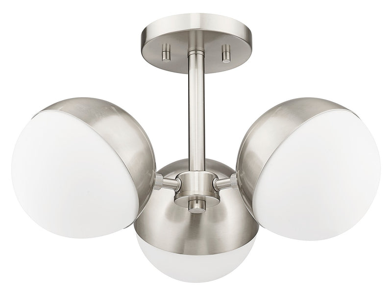 Z-Lite 7517-3SF-BN Three Light Semi Flush Mount, Brushed Nickel