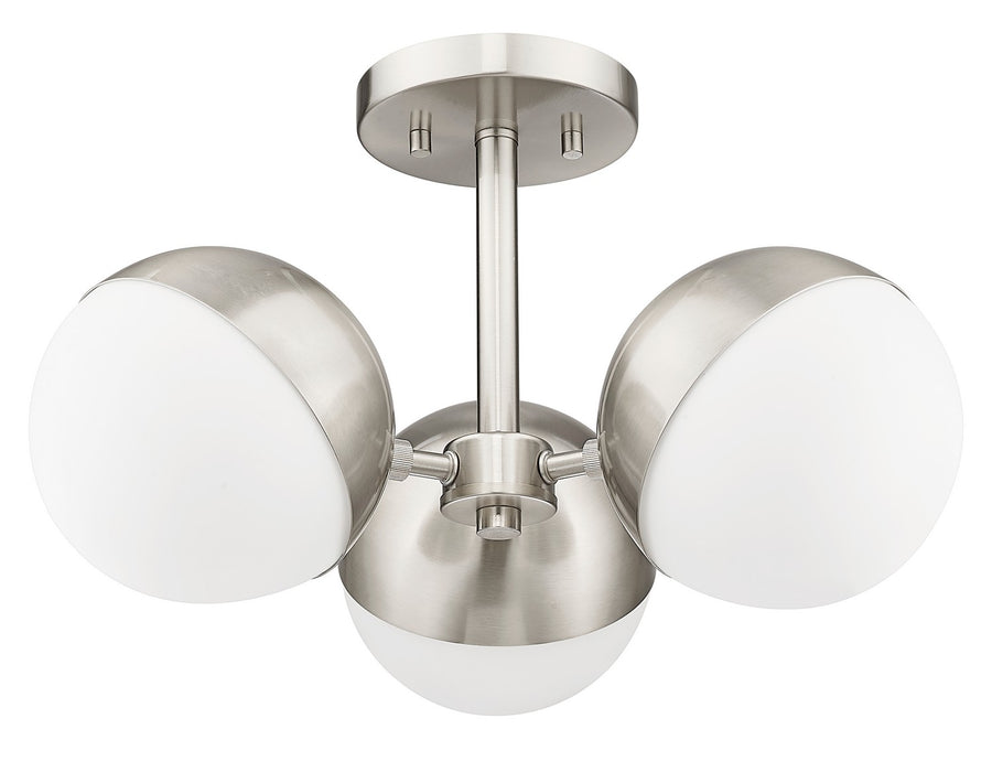 Z-Lite 7517-3SF-BN Three Light Semi Flush Mount, Brushed Nickel