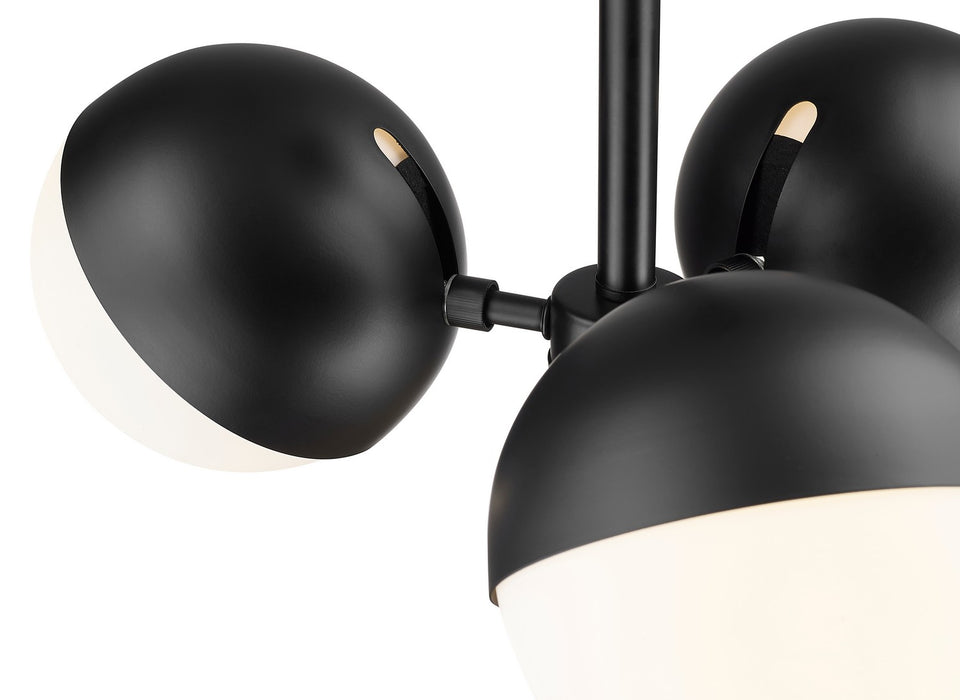 Z-Lite 7517-3SF-MB Three Light Semi Flush Mount, Matte Black