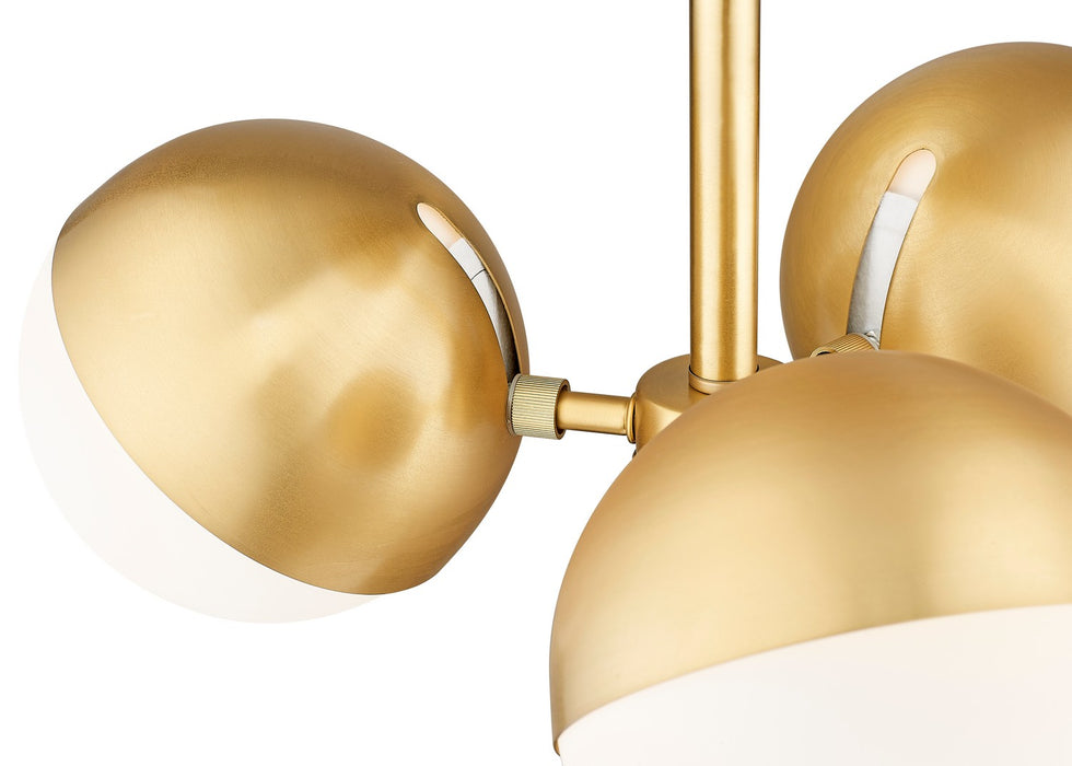 Z-Lite 7517-3SF-MGLD Three Light Semi Flush Mount, Modern Gold