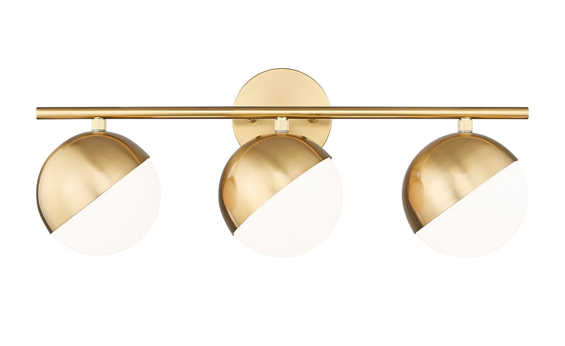 Z-Lite 7517-3V-MGLD Three Light Vanity, Modern Gold