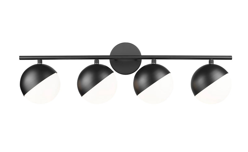 Z-Lite 7517-4V-MB Four Light Vanity, Matte Black