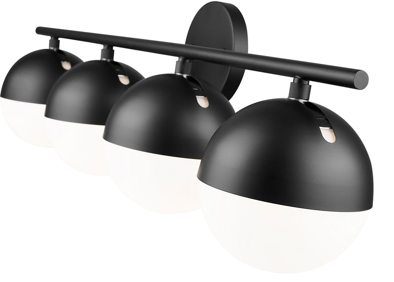 Z-Lite 7517-4V-MB Four Light Vanity, Matte Black