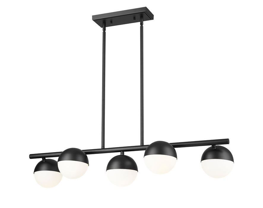 Z-Lite 7517-5L-MB Five Light Linear Chandelier, Matte Black