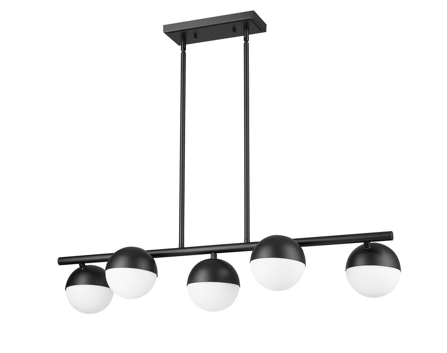 Z-Lite 7517-5L-MB Five Light Linear Chandelier, Matte Black