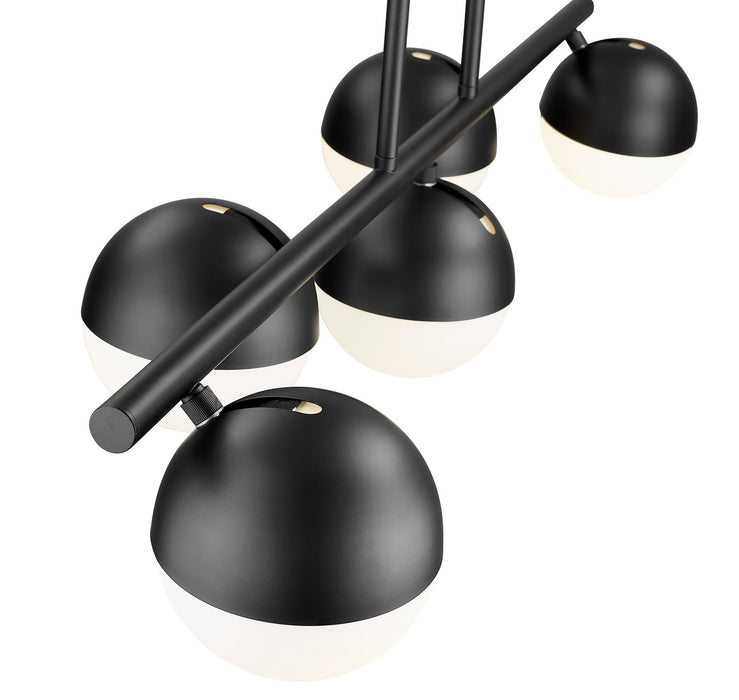 Z-Lite 7517-5L-MB Five Light Linear Chandelier, Matte Black