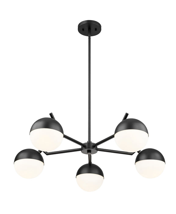 Z-Lite 7517-5MB Five Light Chandelier, Matte Black