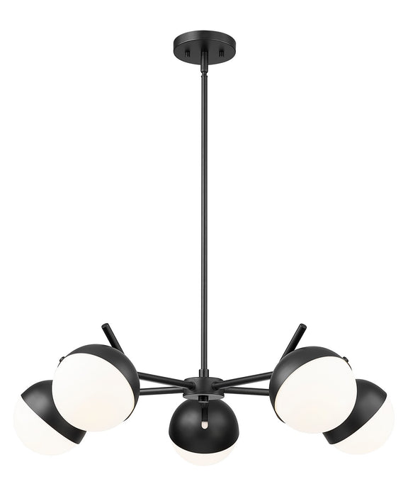 Z-Lite 7517-5MB Five Light Chandelier, Matte Black