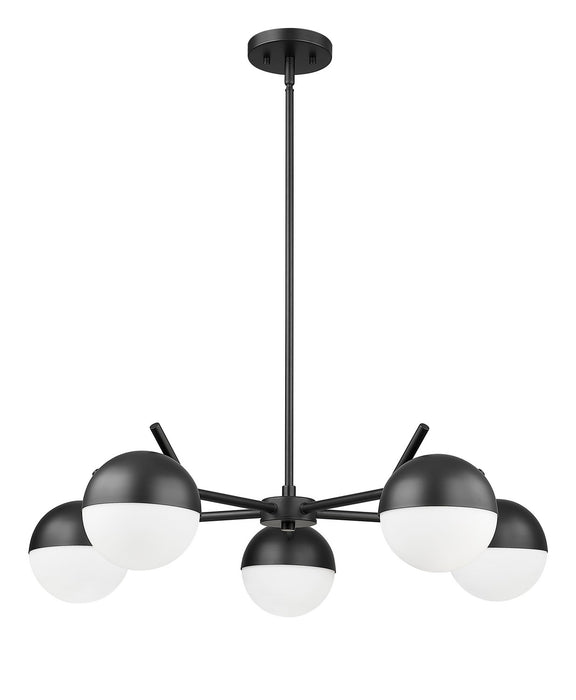 Z-Lite 7517-5MB Five Light Chandelier, Matte Black