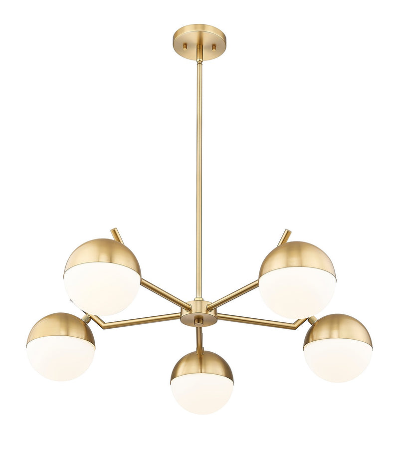 Z-Lite 7517-5MGLD Five Light Chandelier, Modern Gold