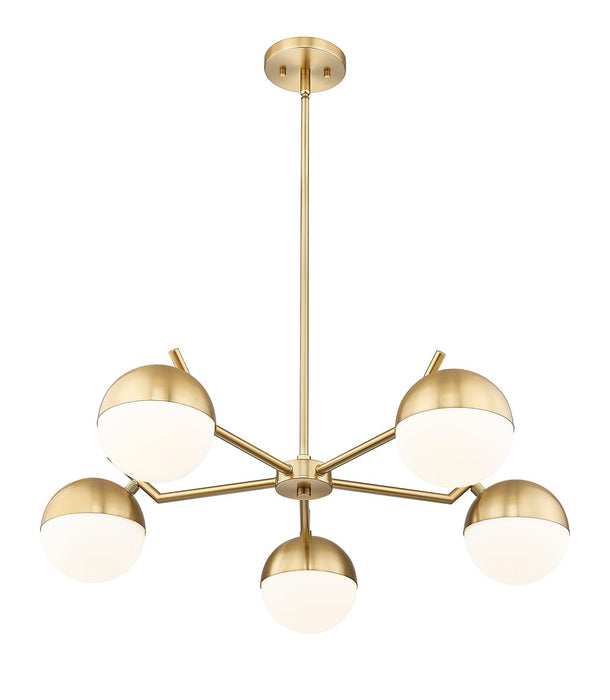 Z-Lite 7517-5MGLD Five Light Chandelier, Modern Gold