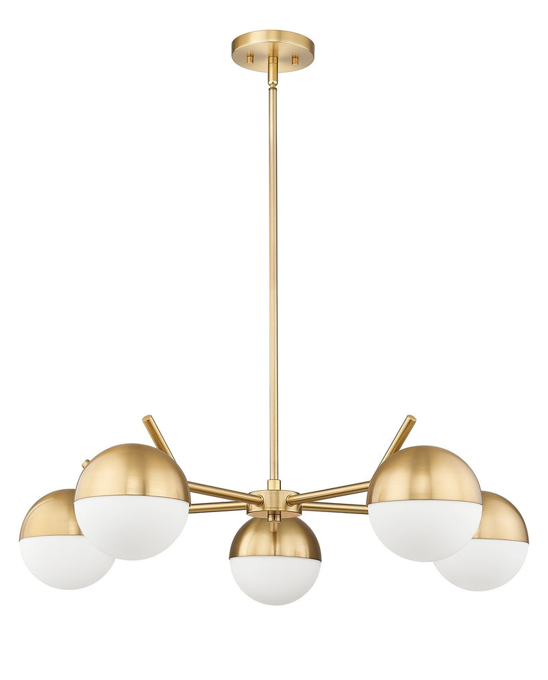 Z-Lite 7517-5MGLD Five Light Chandelier, Modern Gold