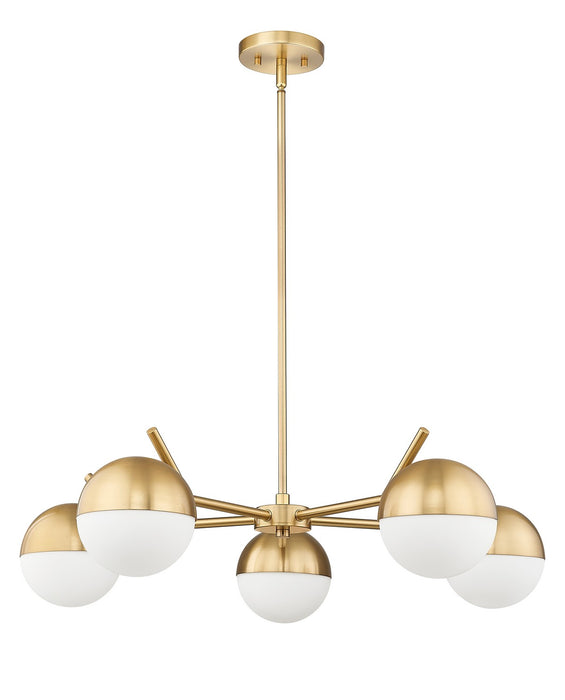 Z-Lite 7517-5MGLD Five Light Chandelier, Modern Gold