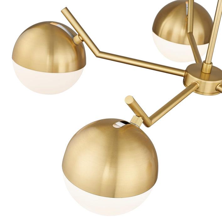 Z-Lite 7517-5MGLD Five Light Chandelier, Modern Gold