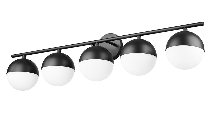 Z-Lite 7517-5V-MB Five Light Vanity, Matte Black