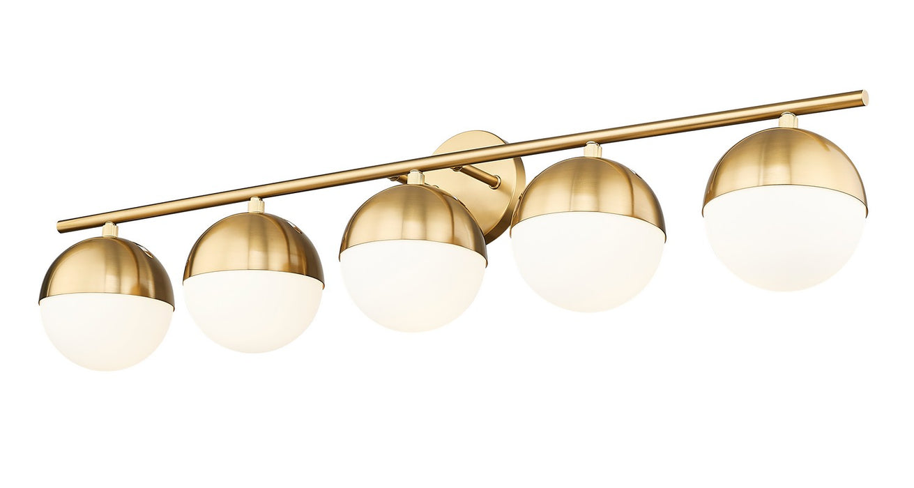 Z-Lite 7517-5V-MGLD Five Light Vanity, Modern Gold