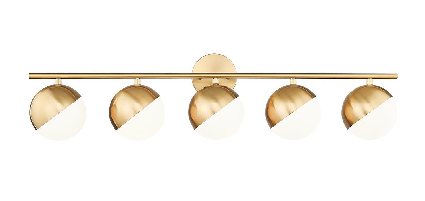 Z-Lite 7517-5V-MGLD Five Light Vanity, Modern Gold
