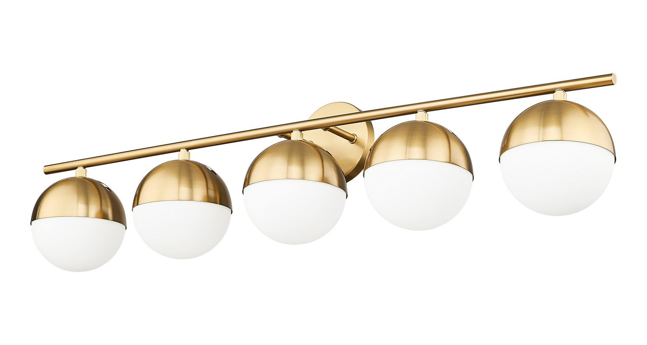 Z-Lite 7517-5V-MGLD Five Light Vanity, Modern Gold
