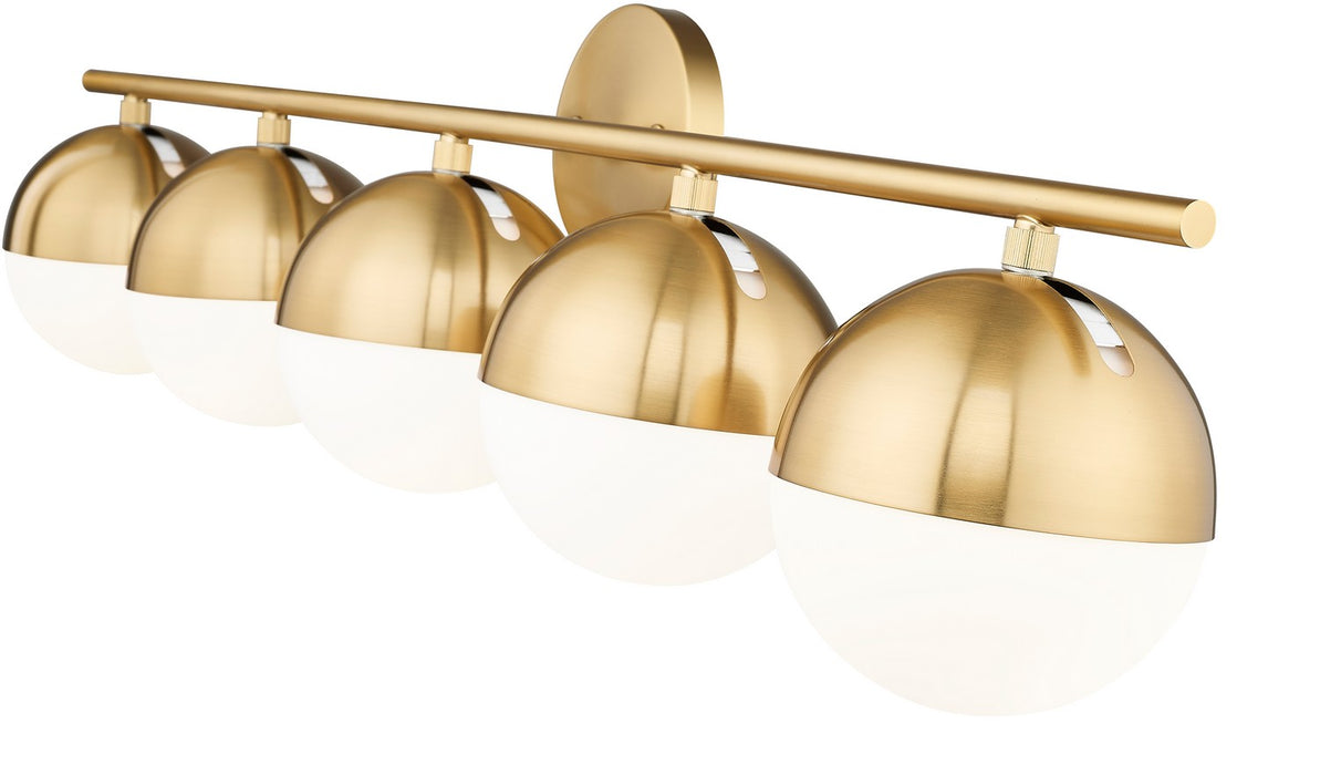 Z-Lite 7517-5V-MGLD Five Light Vanity, Modern Gold