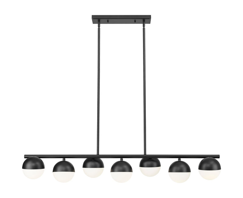 Z-Lite 7517-7L-MB Seven Light Linear Chandelier, Matte Black