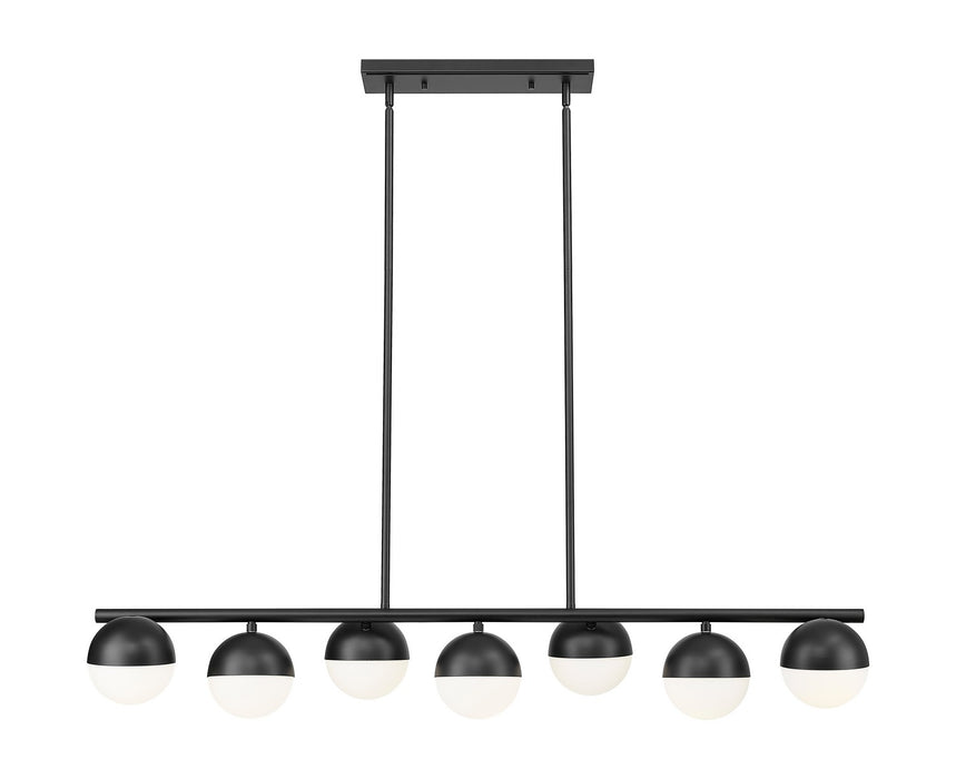 Z-Lite 7517-7L-MB Seven Light Linear Chandelier, Matte Black