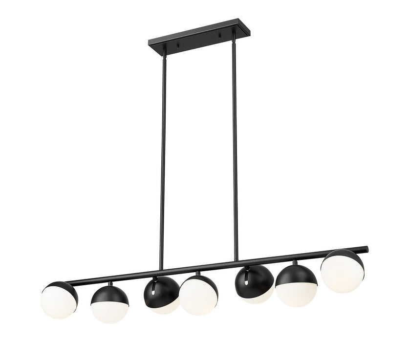 Z-Lite 7517-7L-MB Seven Light Linear Chandelier, Matte Black