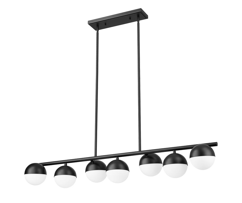 Z-Lite 7517-7L-MB Seven Light Linear Chandelier, Matte Black