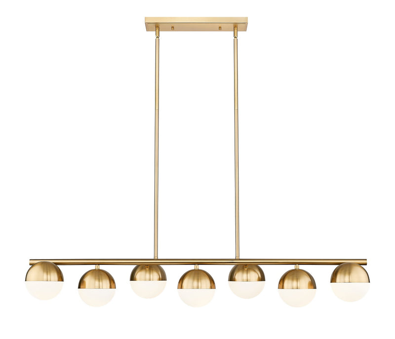 Z-Lite 7517-7L-MGLD Seven Light Linear Chandelier, Modern Gold