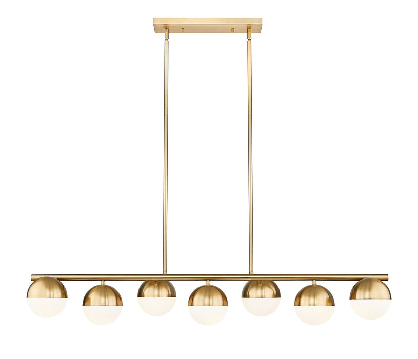 Z-Lite 7517-7L-MGLD Seven Light Linear Chandelier, Modern Gold