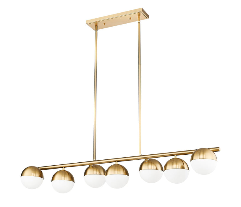 Z-Lite 7517-7L-MGLD Seven Light Linear Chandelier, Modern Gold