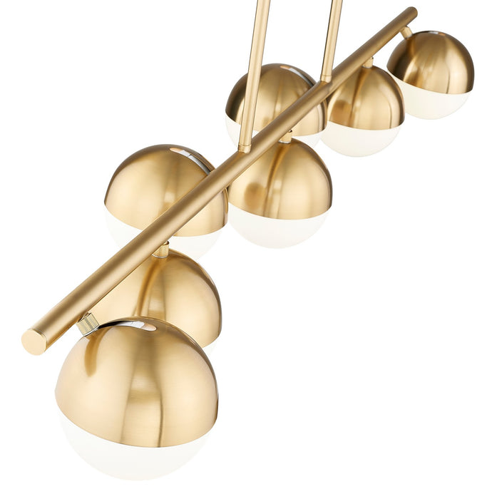 Z-Lite 7517-7L-MGLD Seven Light Linear Chandelier, Modern Gold