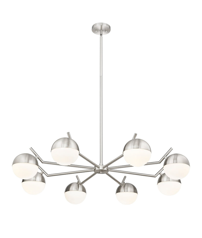 Z-Lite 7517-8BN Eight Light Chandelier, Brushed Nickel