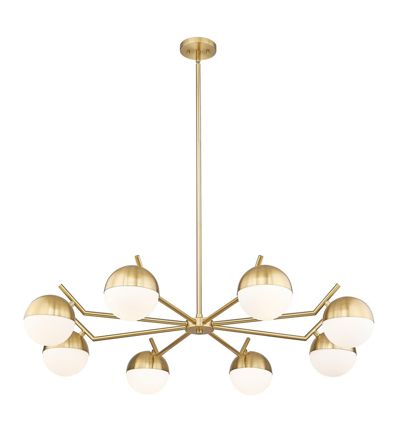 Z-Lite 7517-8MGLD Eight Light Chandelier, Modern Gold