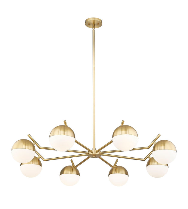 Z-Lite 7517-8MGLD Eight Light Chandelier, Modern Gold
