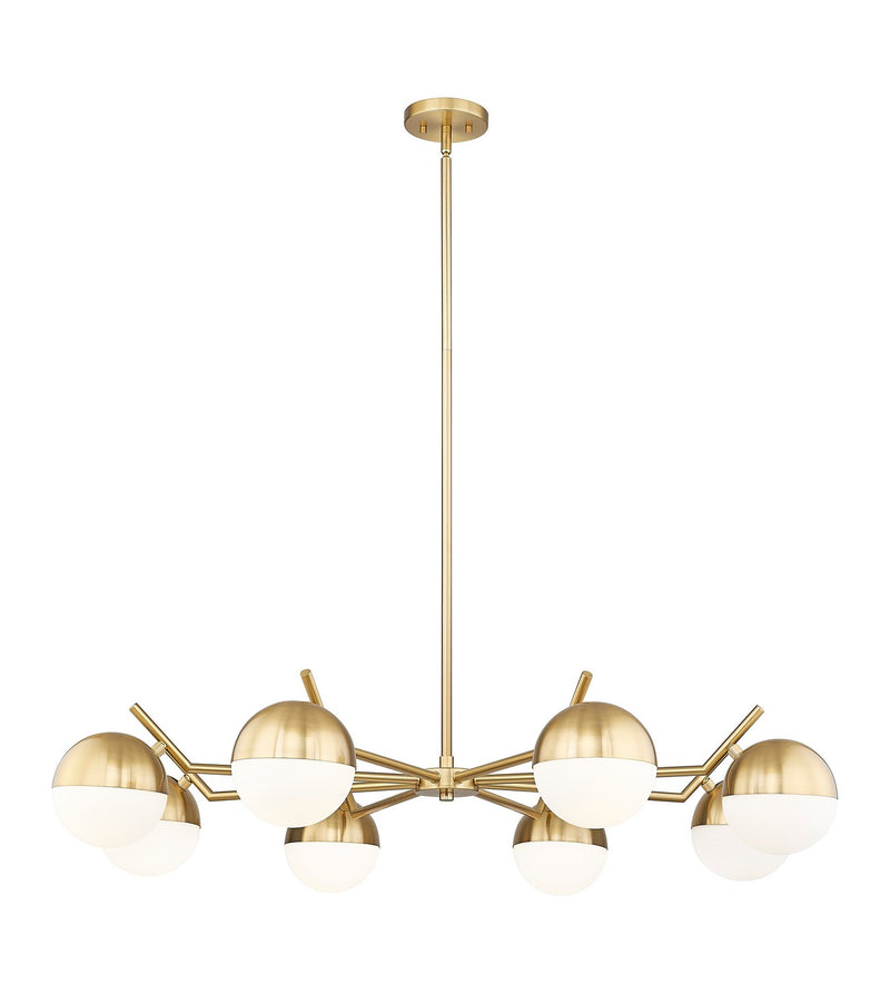 Z-Lite 7517-8MGLD Eight Light Chandelier, Modern Gold
