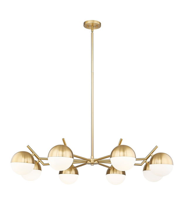 Z-Lite 7517-8MGLD Eight Light Chandelier, Modern Gold